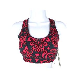 FOURLAPS Infinity Sports Bra S Velvet Wallpaper Criss Cross Nylon Lycra 8-455